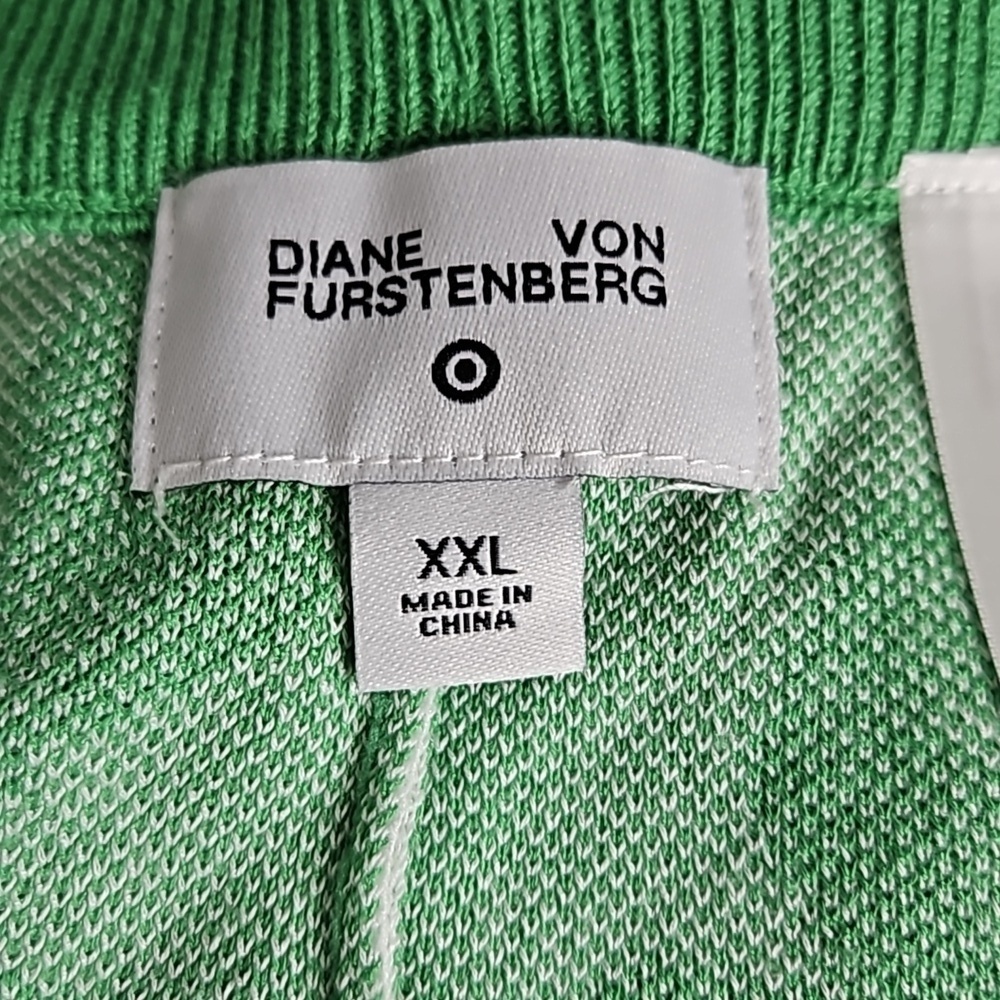 DVF for Target Women's High Waisted Ginkgo Green Sweaterknit Flare Pants XXL NWT - Picture 5 of 6